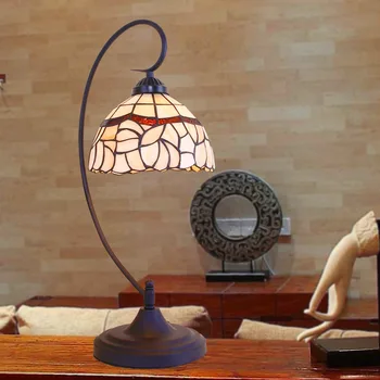 

Factory direct selling Lily table lamp garden country bedroom bedside study hotel simple Tiffany table lamp Table Lamp