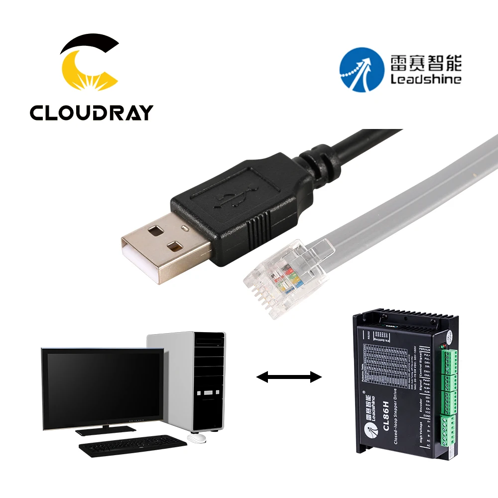 Leadshine Rs232 pc Ligação Cabo de Configuração Conversor Usb para Leadshine Stepper Driver Dm542 Dm442 3dm580 Dm556 Cl86h Cl42 H2758