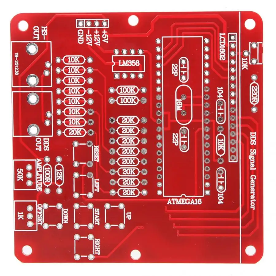 DDS функция генератор сигналов модуль DIY Kit импульсный синусоидальный треугольный генератор частоты DIY компоненты