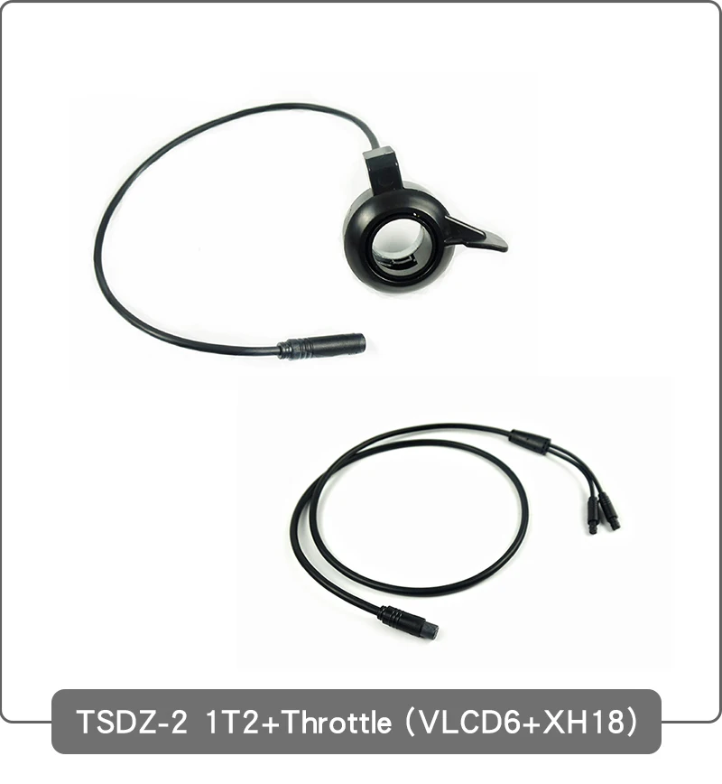 Discount okfeet eBIKE TSDZ 2 Thumb Throttle and 1T2 Cable Set Electric Bicycle PartSpeed Throttle for VLCD6 XH18 1
