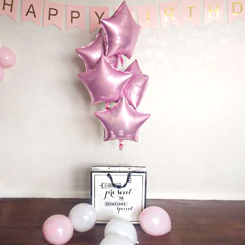 Воздушные шары из фольги Globos 18 &quotнадувной Гелиевый шар со звездой и сердцем