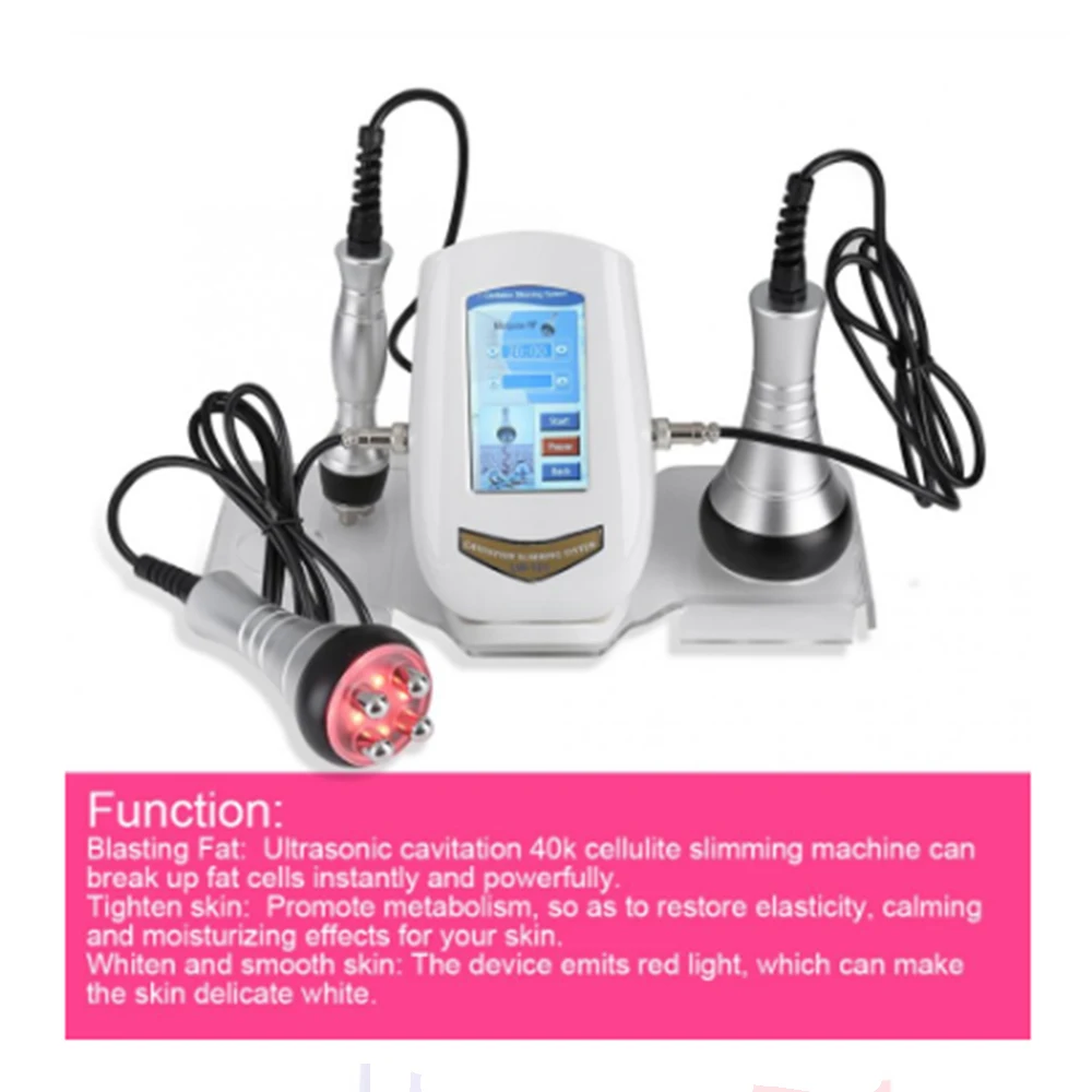 Hot Product Vacuum Laser Radio Frequency RF 40K Cavi Lipo Slimming Ultrasonic Liposuction Cavitation Machine For Spa