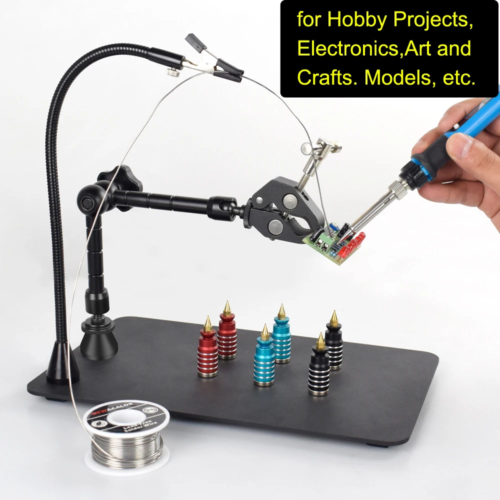 PCB Board Fixture Clips Magnetic Base Heat Gun Bracket Hot Air Gun Stand Soldering Third Hand Tool for Welding Desoldering PCB Board Fixture Clips Magnetic Base Heat Gun Bracket Hot Air Gun Stand Soldering Third Hand Tool for Welding Desoldering