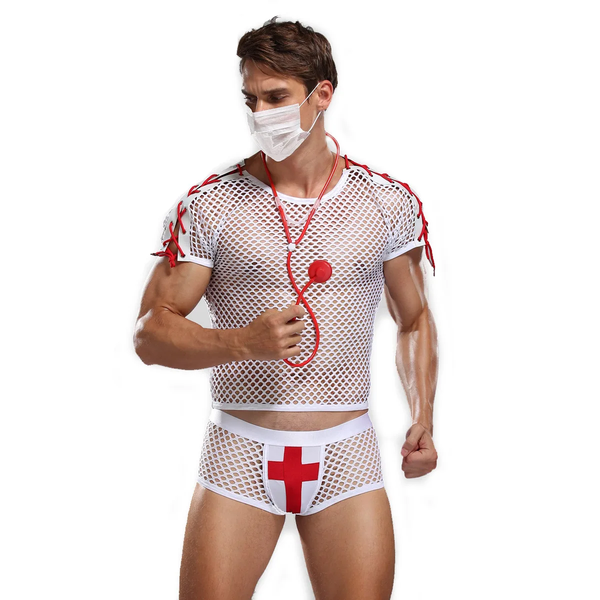 OFF|Men Nurse & Doctor Cosplay Costume Halloween Masquerade Male Physic...