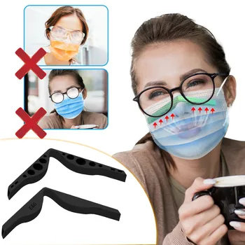 

2PC Silicone Nose bridge Mask Holder Breathable Mask Nose Support Breathing Assist Help Mask Inner Cushion Bracket Food Grade