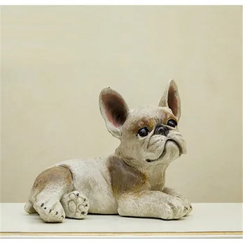 

Nordic French Bulldog Art Sculpture Retro Cute Dog Statue Resin Crafts Animal Figurine Home Office Decoration R5313
