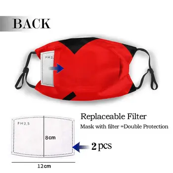 

protective mask with filter Heart anti dust PM2.5 reuse adult teen child girl