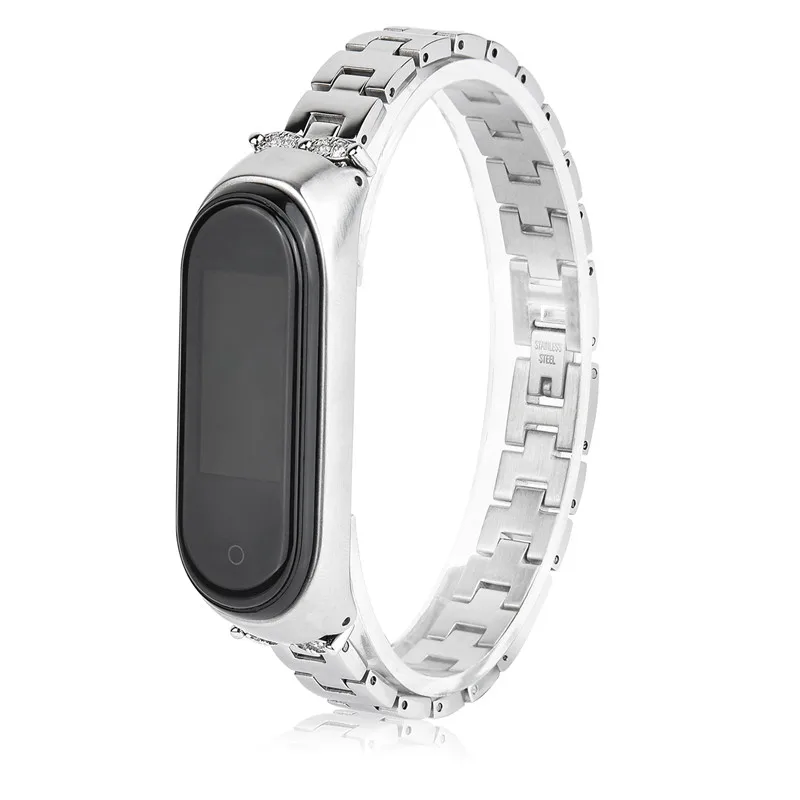 Ремешок для Xiaomi mi band 4 mi band 3 mi band 4 сменный металлический ремешок на запястье браслет из нержавеющей стали напульсники mi Band 3