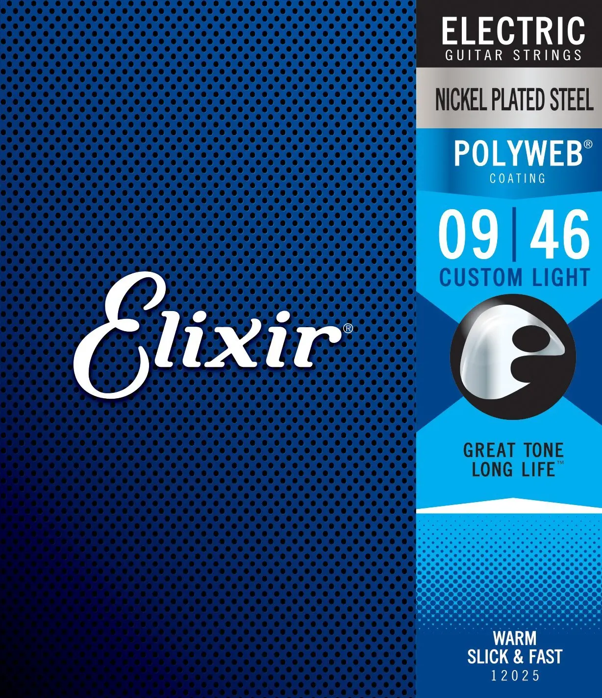 Elixir струны 12025 Струны для электрогитары с полипаутиновым покрытием, изготовленный на заказ светильник(. 009-.046