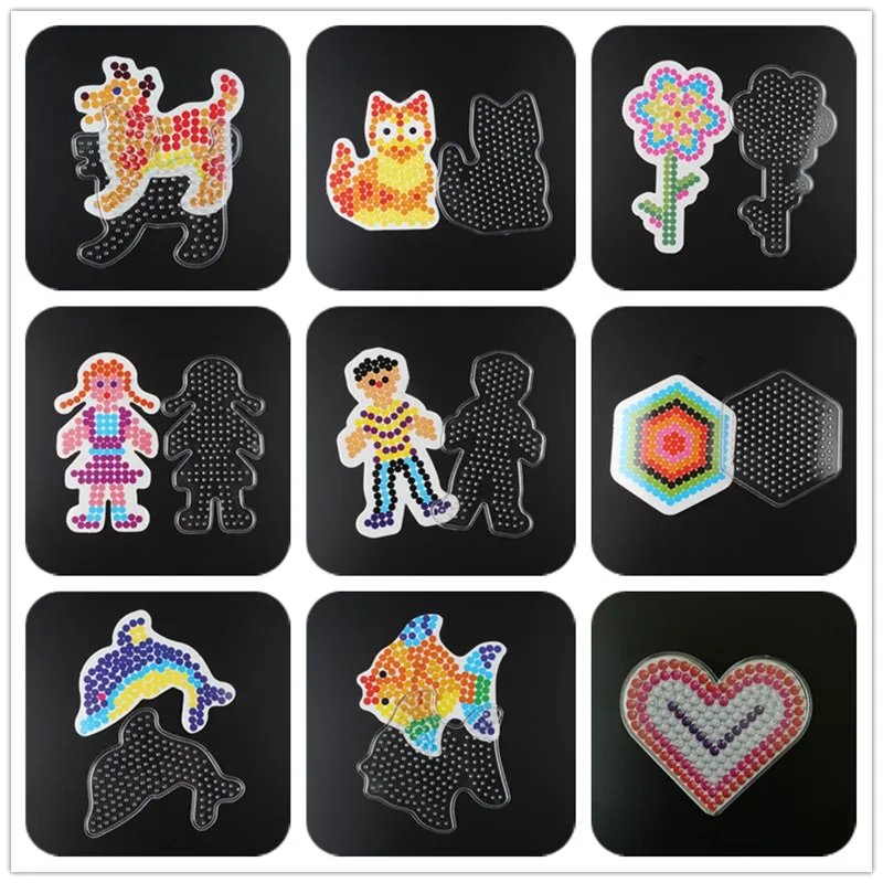 5 мм Perler Beads 3D Puzzle Pegboards шаблоны шаблонов для Хама бусины игрушки развивающие игрушки для детей искусство ручной работы