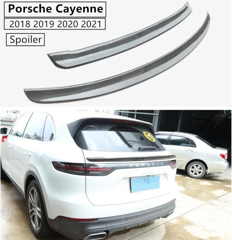 Спойлер из углеродного волокна для Porsche Cayenne крыло спойлера высокое качество модификация автомобиля аксессуары
