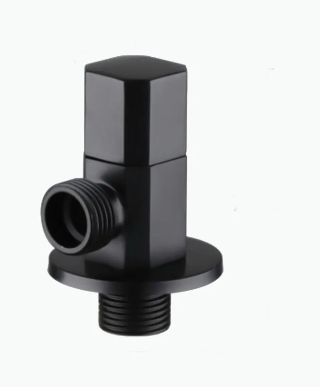 Латунный медный черный угловой клапан для кухни ванной туалет холодной и горячей воды запорный клапан AG088 - Цвет: a