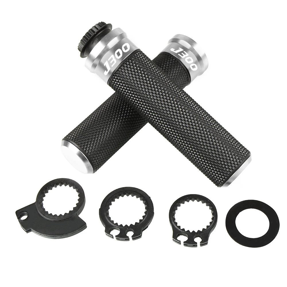 Для KAWASAKI J300 J 300 7/8 ''22 мм мотоциклетные ручки противоскользящие ручки концы акустическая система ручной Руль - Цвет: Silver