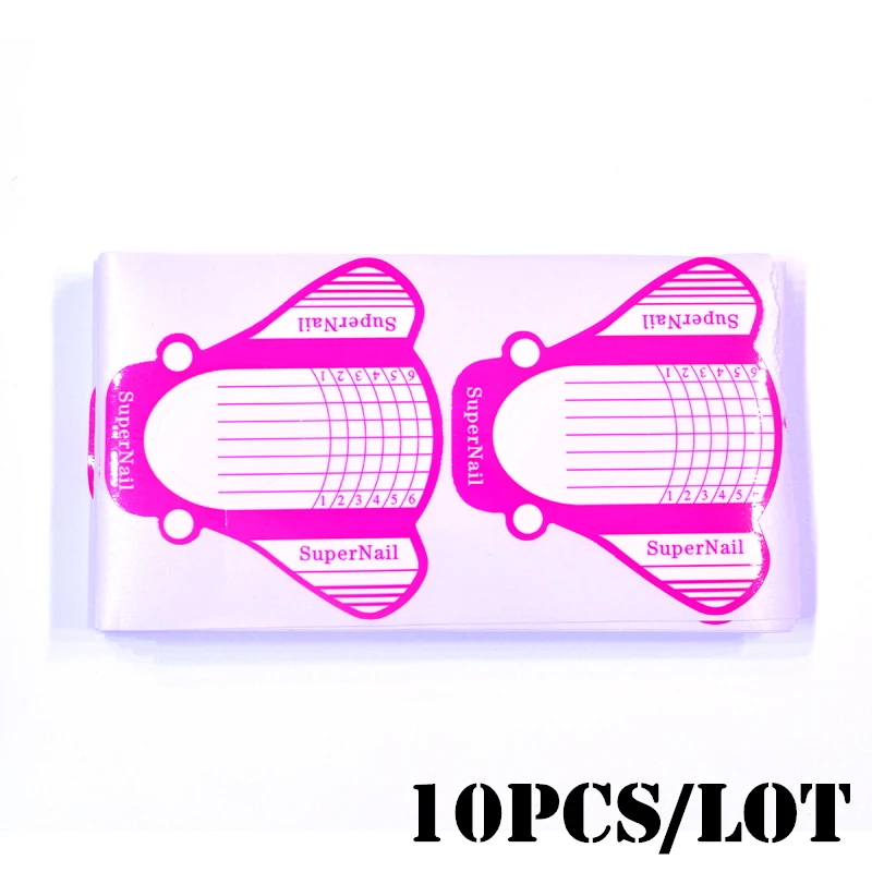 10PCS LCJ 10/50 шт. Форма для ногтей DIY дизайн ногтей удлинитель формы акриловые УФ гель для ногтей кончик Наклейки Маникюр Советы Форма доступа - Цвет: 10PCS