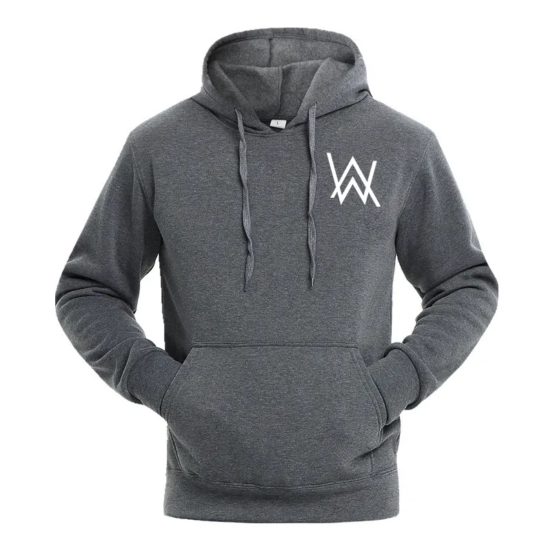 Зимняя флисовая толстовка Alan Walker с выцветшим капюшоном, мужская толстовка с принтом в стиле хип-хоп рок-звезды, флисовая толстовка с капюшоном для мужчин