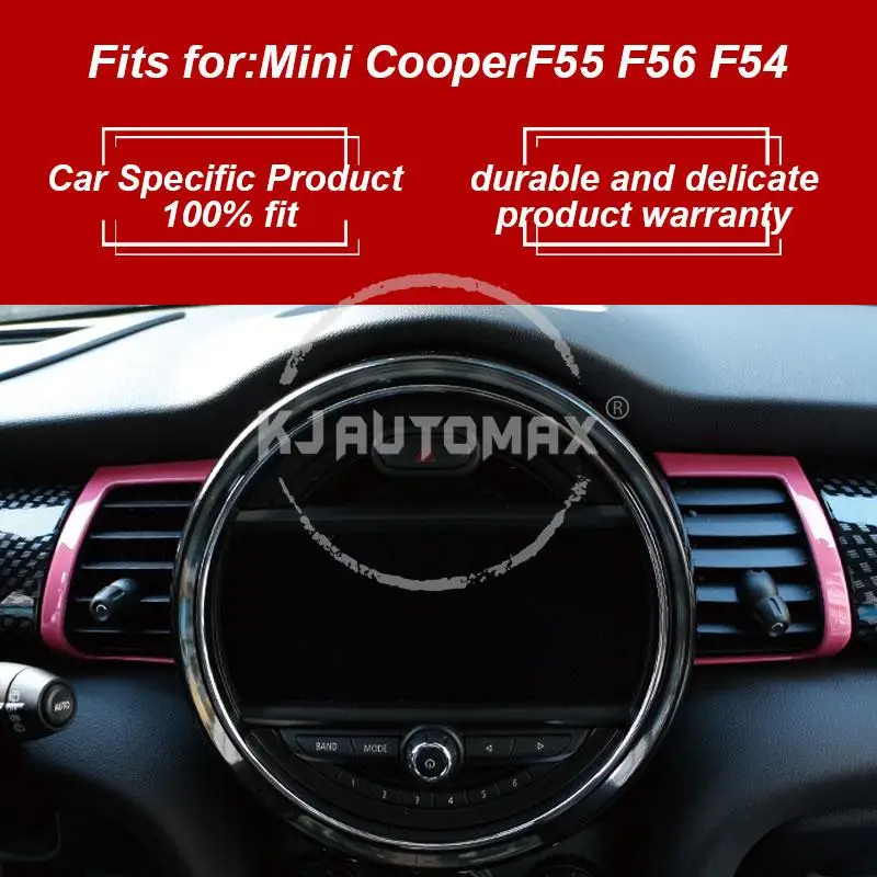 KJAUTOMAX для Mini Cooper F55 F56 F54 выход воздуха из прибора украшения Пластик автомобильные аксессуары 2 шт./компл. красный розовый проверки