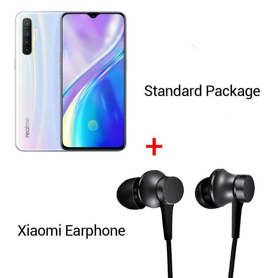 Глобальная версия REALME X2 6,4 ''AMOLED экран Snapdragon 730G 64MP Quad камера NFC OPPO VOOC 30W быстрая зарядка мобильный телефон - Цвет: White N Earphone