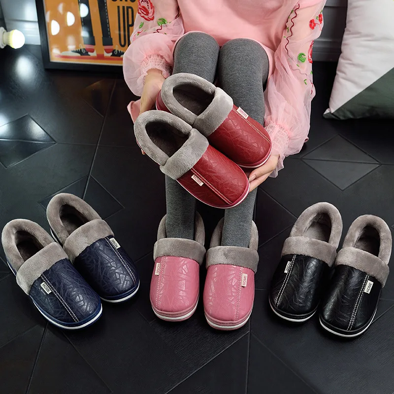 

Simple Outdoor Cotton Slippers Household New Style Winter Autumn And Winter Men Teenager Cover Heel Men And Women Thick Casual
