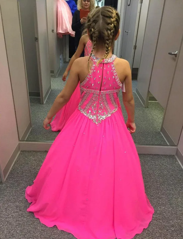 2020-Cute-Fuchsia-Girl-s-Pageant-Dress-Princess-Beaded-Crystals-Party-Cupcake-Young-Pretty-Little-Kids (2)