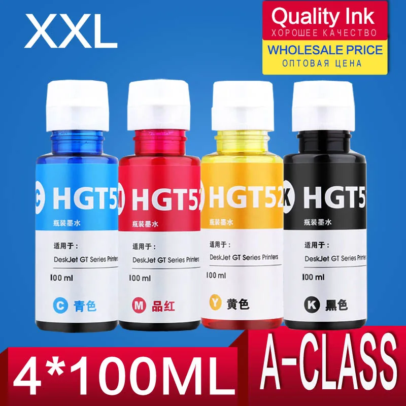 Tinta de calidad de 100ML para depósito de tinta HP GT53, GT53XL, GT51XL,  GT51, GT52|Kits de recarga de tinta| - AliExpress