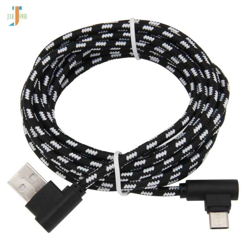 Черный 100 шт/партия USB C type C Быстрая зарядка нейлоновая решетка плетеный кабель синхронизации данных для huawei P20 Honor 10 V20 V30 samsung S8 S9 - Цвет: Черный