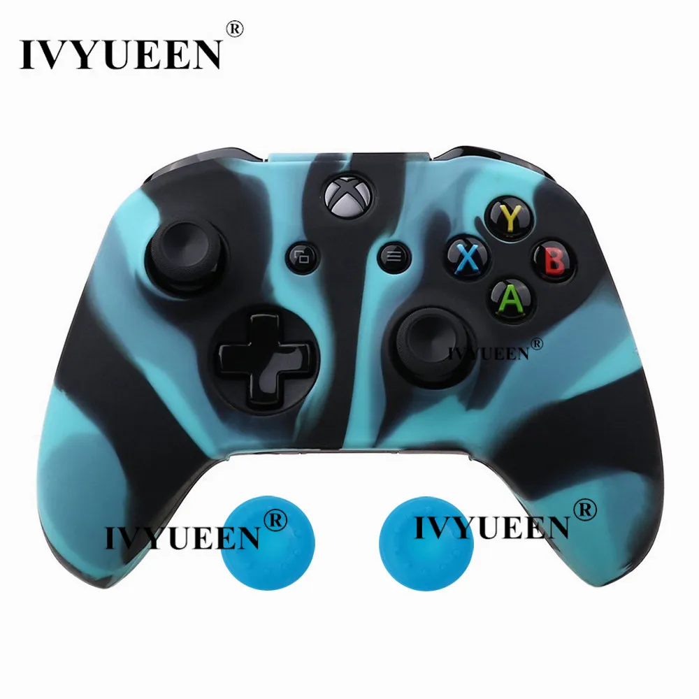 Силиконовый защитный чехол-накладка IVYUEEN для microsoft Xbox One X S Slim с джойстиком для джойстика для Xbox - Цвет: Black Blue