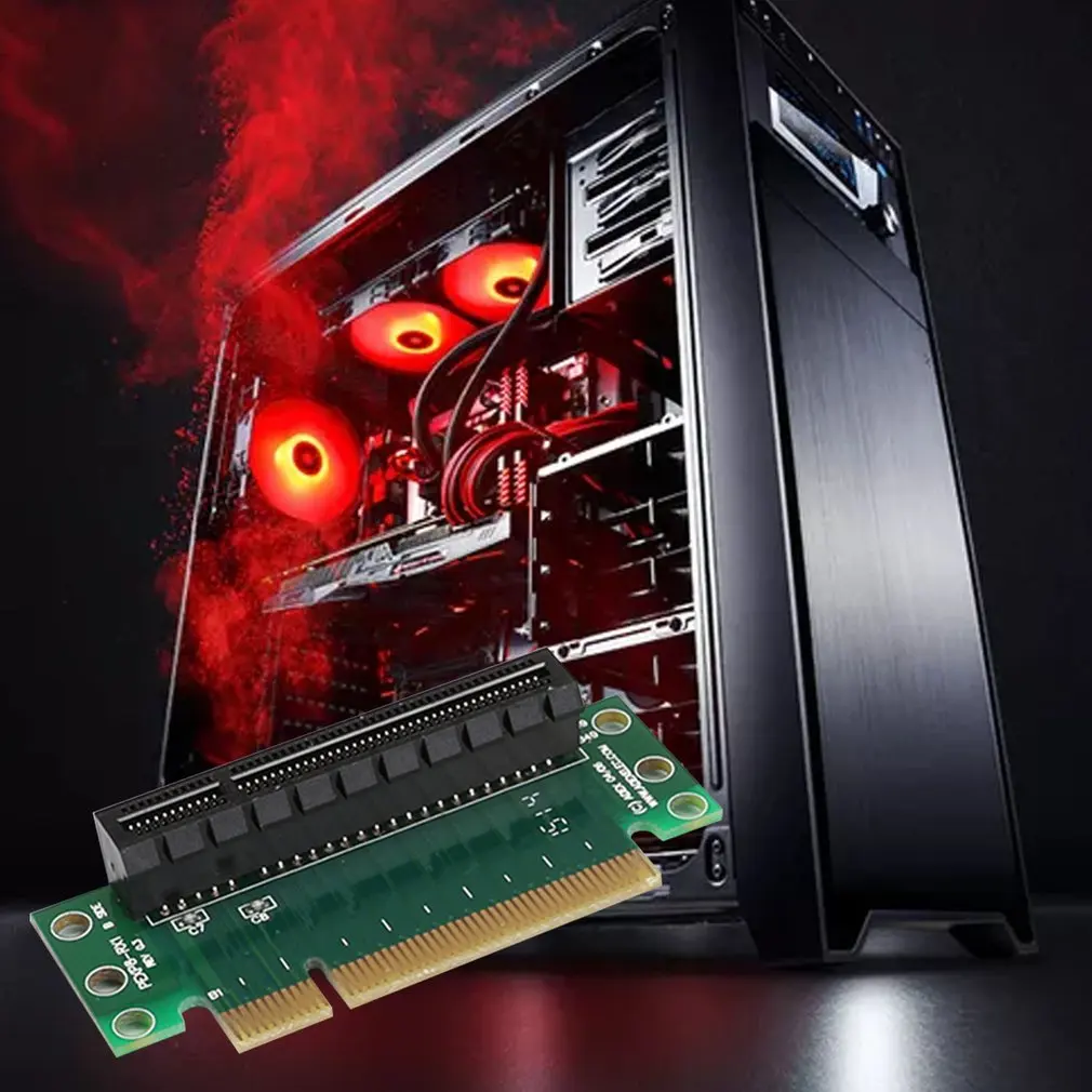 PCI-Express 8x Riser Card 90 градусов прямоугольный адаптер карта 1U высота КОМПЬЮТЕРНЫЙ СЕРВЕР PCIe разъем адаптера