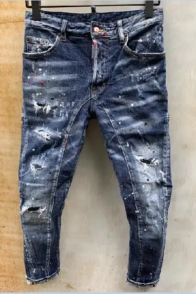 

DSENQI New Men Jeans Ripped for Men Skinny DSQ Jeans Pants Mens Jeans Outwear Man Pants T97-1