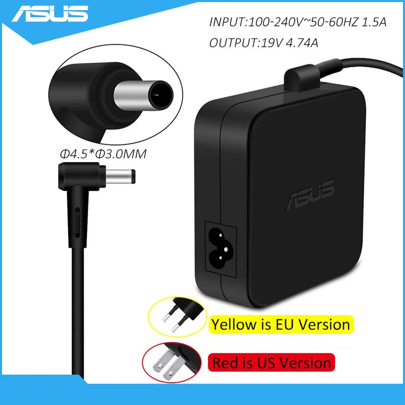 ASUS 19V 3.42A 65W 4,5*3,0mm AC портативное зарядное устройство с адаптером для путешествий для Asus ADP-65W зарядным устройством