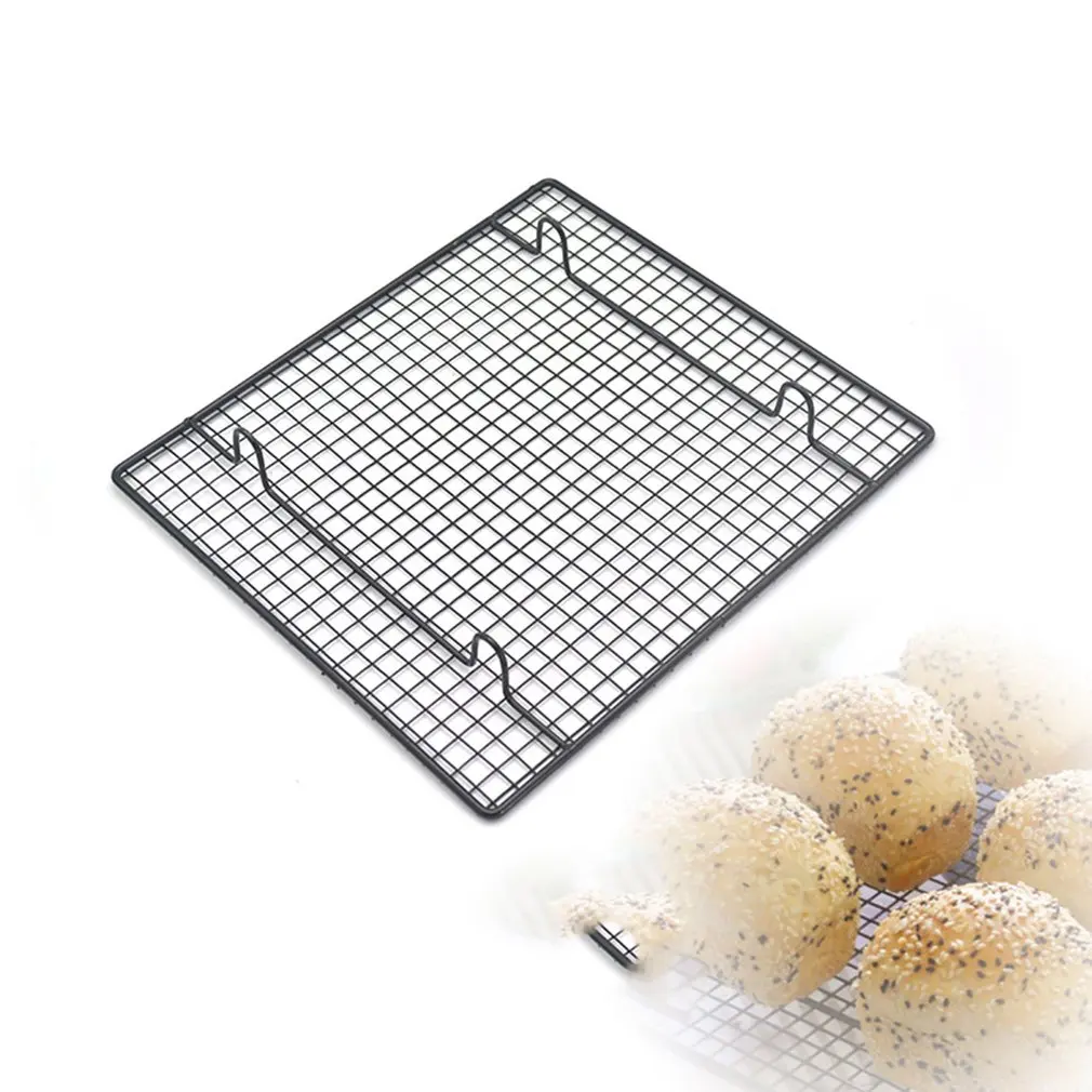 Stainless Steel Wire Grid Cooling Cake Food Rack Oven Safe Kitchen Baking Pizza Bread Barbecue Holder Shelf Hot
