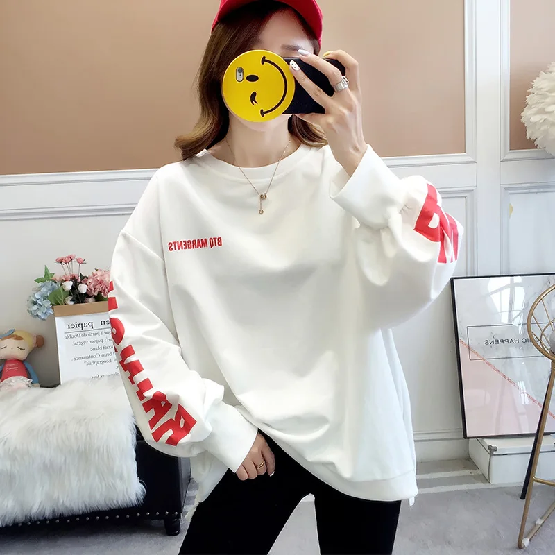 

Sudaderas Mujer 2019 Harajuku Solid Sweatshirt Women Long Sleeve Hoodie Loose Women Hoodies Sweatshirts Casual Tracksuit