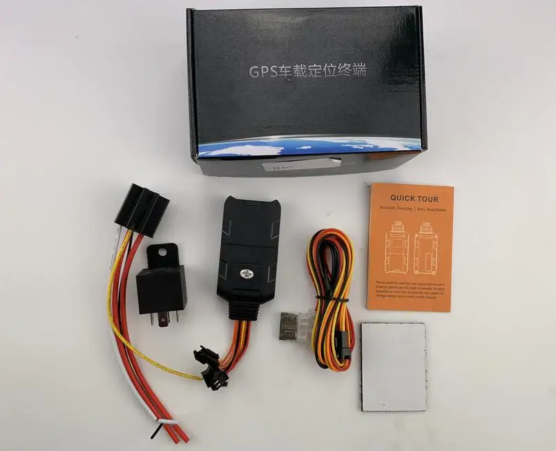 with relay with box LK300 gps автомобильный трекер устройство движение автомобиля мотоцикл с сигнализацией шок оповещения дополнительно SOS сигнализация и реле и бесплатное приложение - Цвет: with relay with box