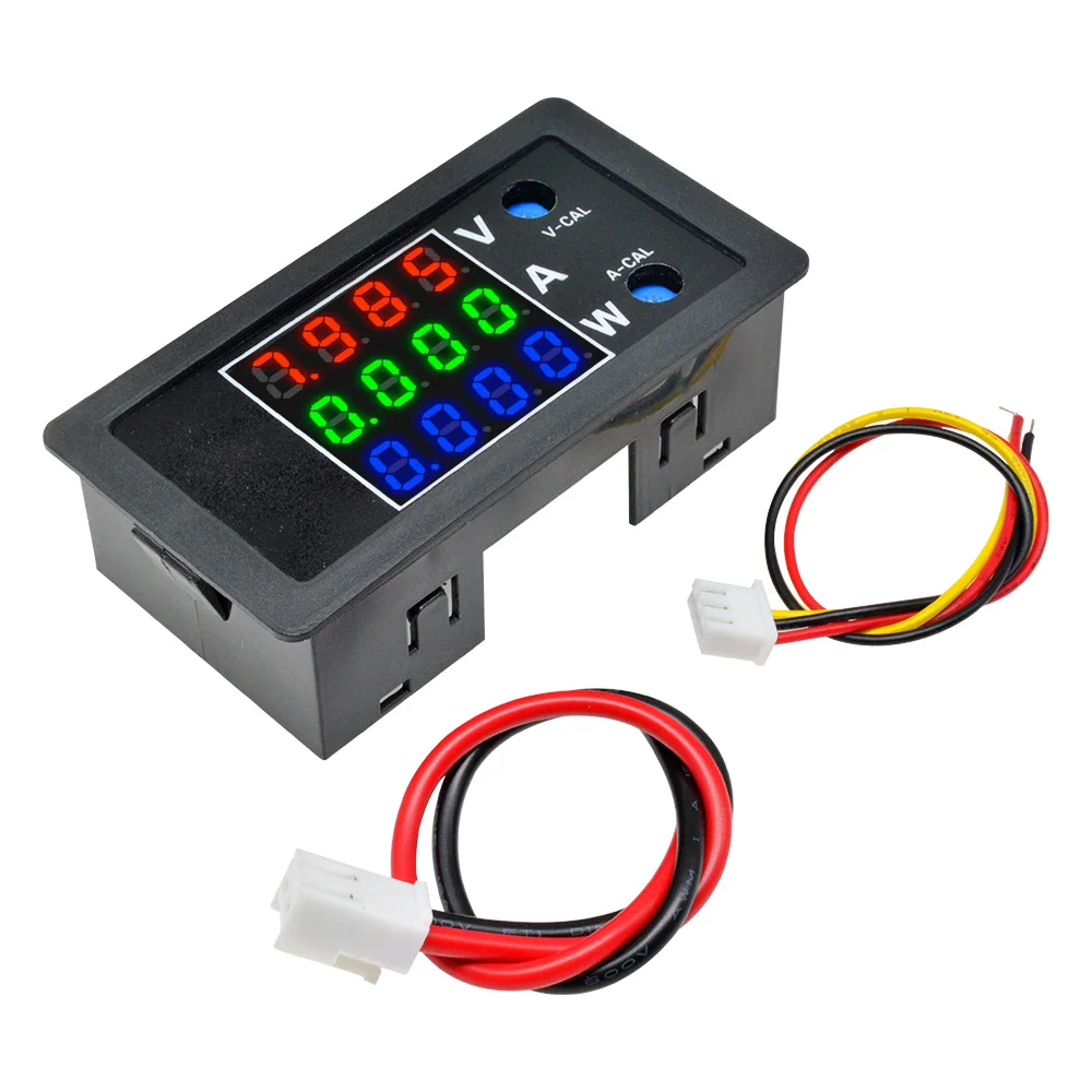 DC 0-100V 10A 1000W цифровой светодиодный Вольтметр Амперметр ваттметр Напряжение ток Питание энергии метр тестер с ЖК-экраном звуковой сигнал тревоги монитор
