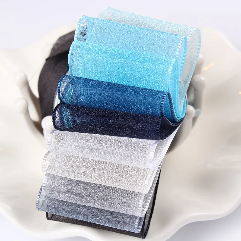 Organza Ribbon 10Meters/Roll Gift Wrapping DIY Wedding Party Decoration Christmas Silk Ribbons Lace Fabric