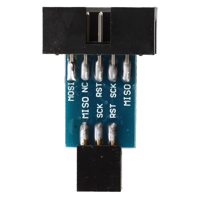10 Pin до 6 Pin плата адаптера M/F для AVRISP USBASP STK500 черный синий