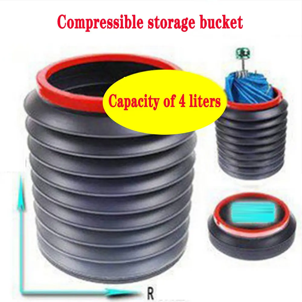 

Magic bucket folding telescopic trash bin storage bucket car built-in tube car multi-function magic cylinder 4L Accessories