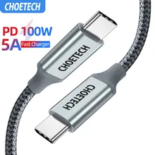 Choetech usb type C-USB C кабель для samsung S10 S9 Plus PD 100 Вт Кабель для быстрой зарядки для Macbook Pro Quick Charge 4,0 USB шнур