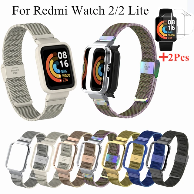 For Redmi Watch 2 Lite/Xiaomi Mi Watch Lite Strap+Case Milanese Wristband  Band