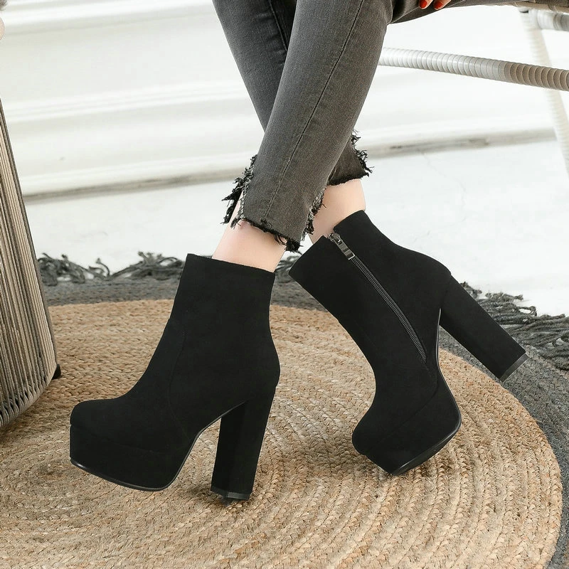 cheap heeled ankle boots