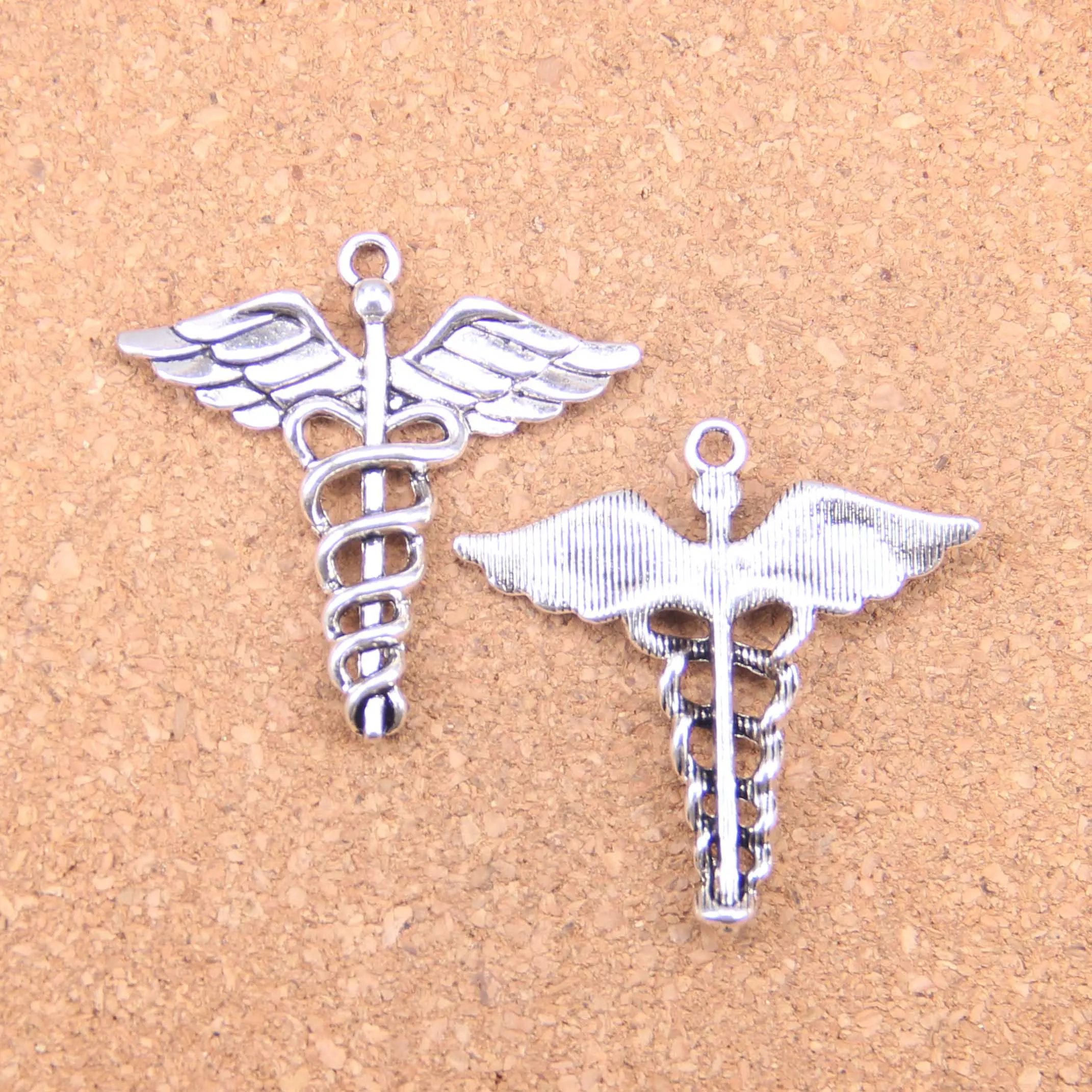 6 шт. подвески caduceus Медицинский символ md 40x40 мм старинные Винтажные Ювелирные