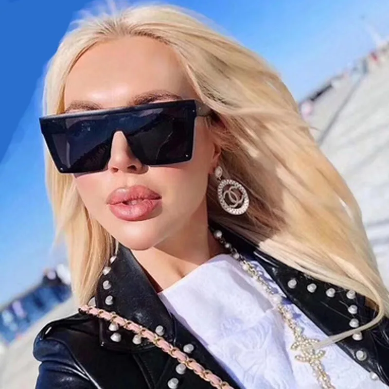 coach sunglasses 2020 Vintage Oversized Square Sunglasses Luxury Brand Black Leopard Big Frame Sun Glasses Female Shades Coulos UV400 Okulary big round sunglasses