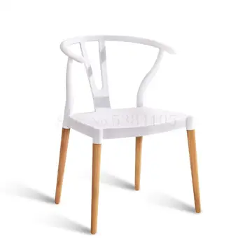 

Modern Minimalist Y Chair Home Study Desk Chair Restaurant Horns Chair Solid Wood Dining Chair Leisure Back To Discuss Chair