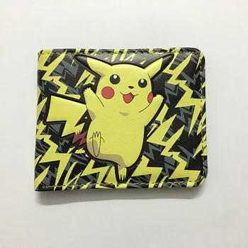 

Cartoon Pokemon Wallet carteira Pocket Monster Leather Purse Kawaii Cartoon Anime Dollar Bags Gift for Men Folded Short Wallets