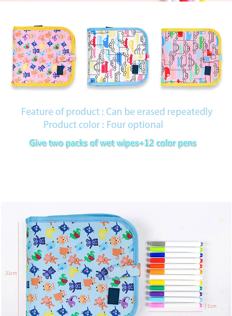 3/PCS Hot style Give the children write portable sketchpad DIY graffiti paintings chalkboard erasable gouache painting strokes