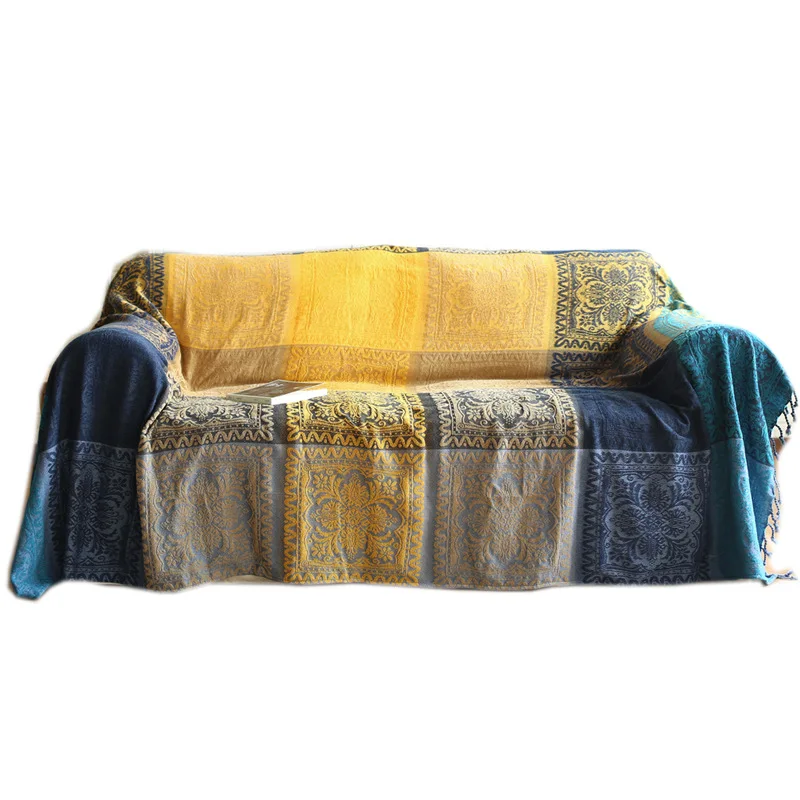 

Chenille Sofa Towels With Tassels Chinese Traditional Sofa Covers Throw Blankets Funiturn Protectors Home Textile Almofas Decor