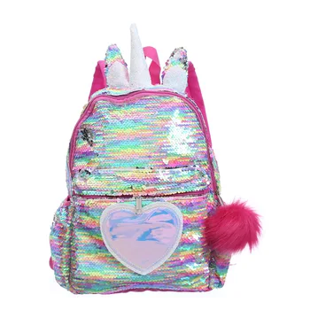 

Girl Sequins Unicorn bag Sequined Backpack children backpack large Schoolbags Cute Mochila Escolar Bookbag for primary student