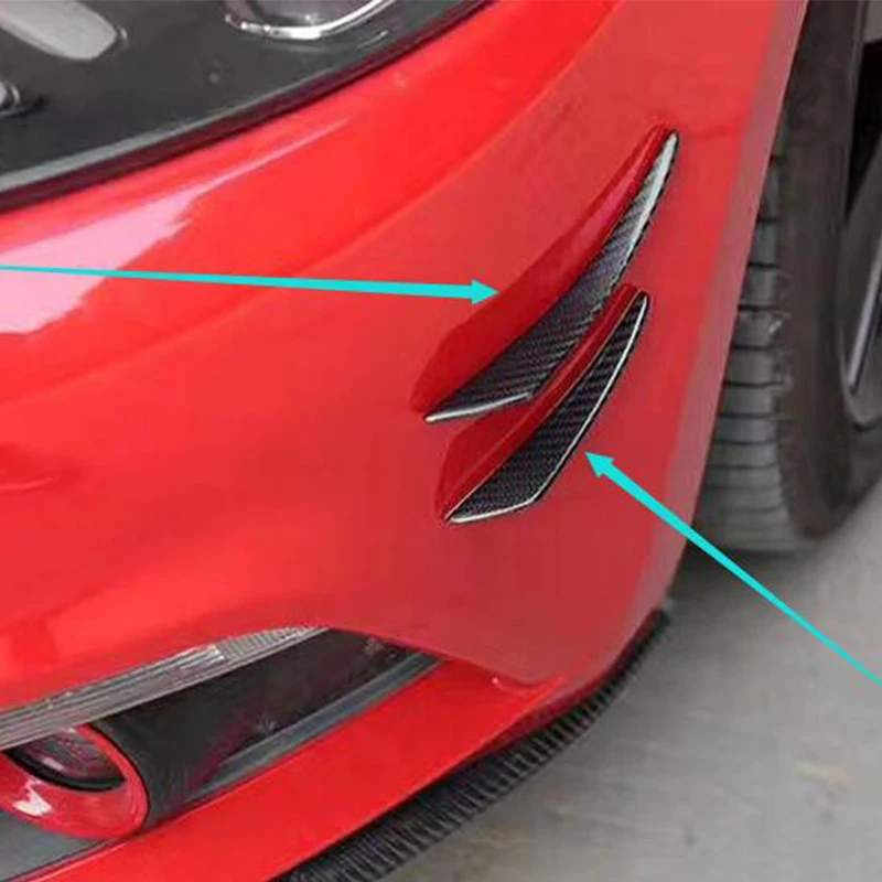 AMG W205 W117 W176 W204 W218 CLA 4 шт./компл. углеродное волокно автомобильная Передняя боковая