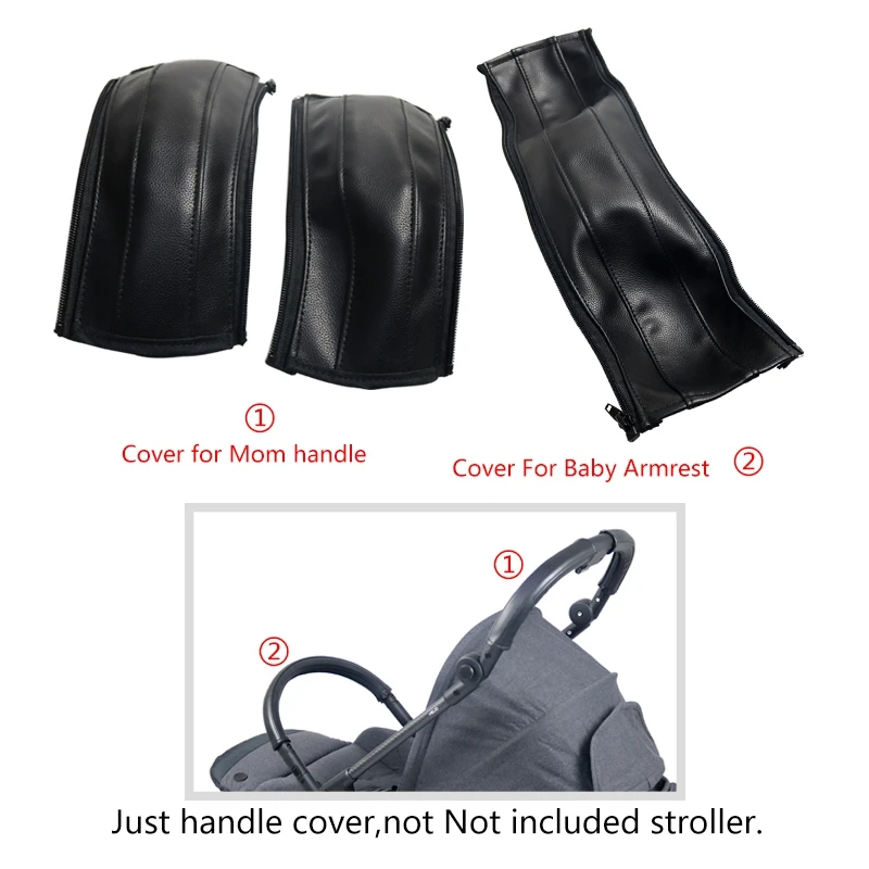 Leather Handles Cover For Cybex Eezy S Twist 2 / Eezy S Twist + 2 Stroller Pram Sleeve Case Armrest Covers Strollers Accessories used baby strollers near me Baby Strollers