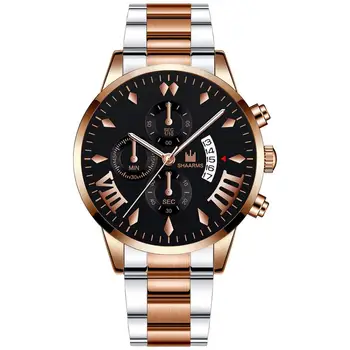 

SHAARMS New Design Men Watch Stainless Steel Analog Quartz Wristwatch Luxury Business Date Watches Relogio Masculino Reloj