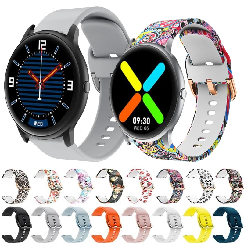 

New 22MM Strap For IMILAB KW66 / YAMAY SW022 Silicone SmartWatch Wriststrap Bracelet Accessories For MI Watch Color sport Correa